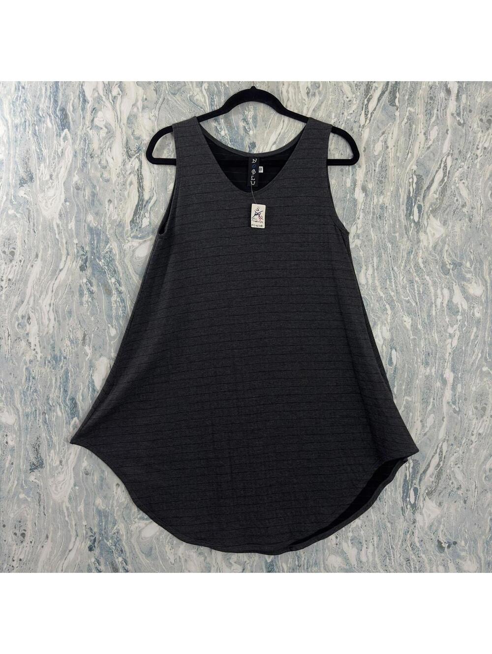 Designer Preppy Dark Grey Sleeveless Dress (S)